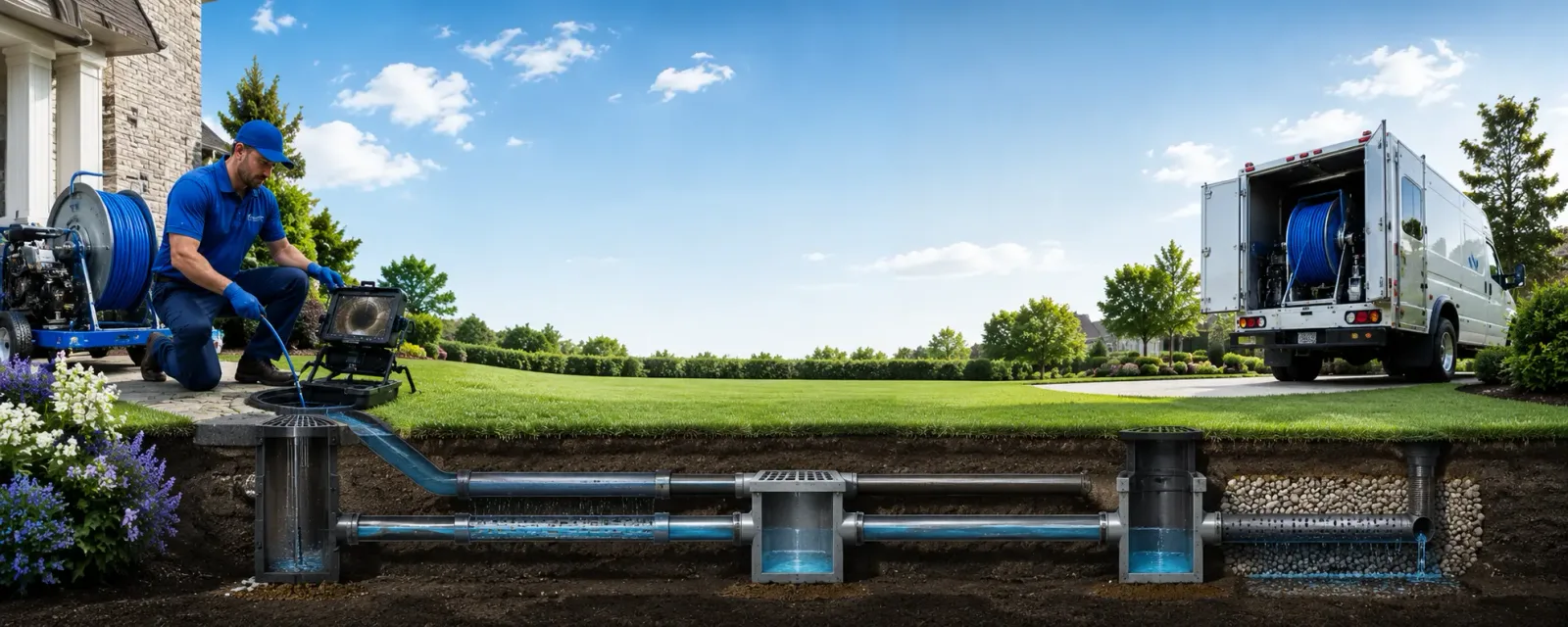 Outdoor drain cleaning information for Dawes, WV
